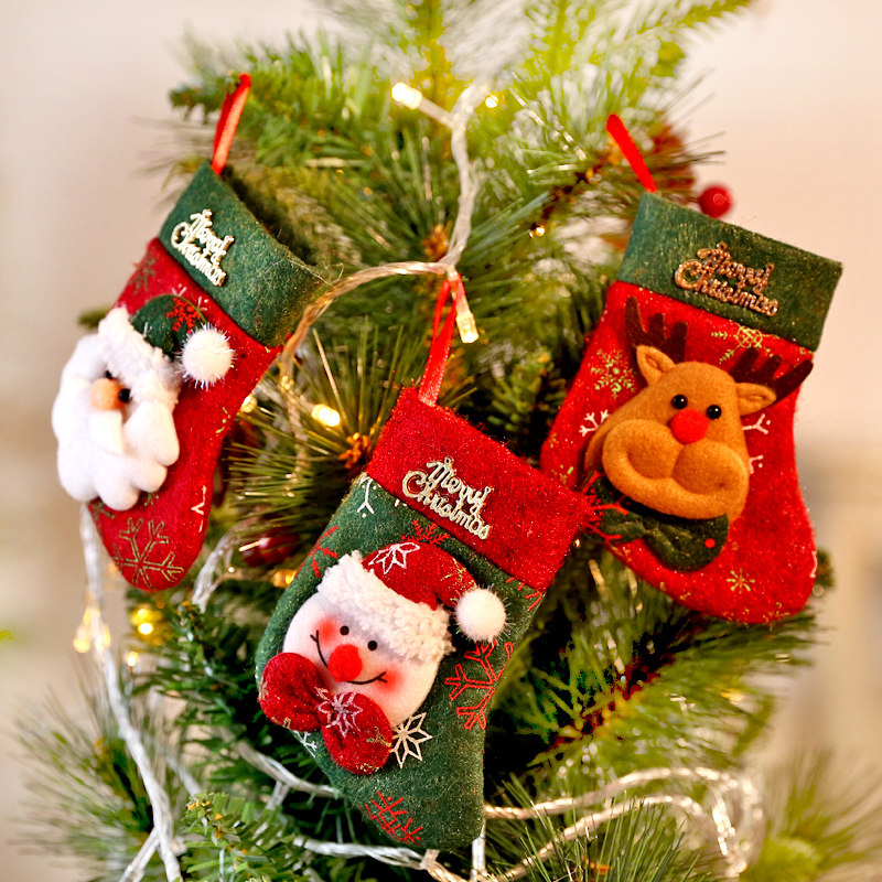 Christmas Decorations Items Christmas Socks Gift Bags Christmas Tree Pendants Christmas Decorations Small Socks Christmas Gifts-Taobao
