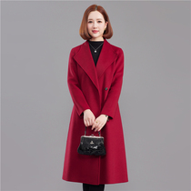 100% wool double-sided woolen coat mid-length thickened counter woolen coat coat high-end fashion womens clothing