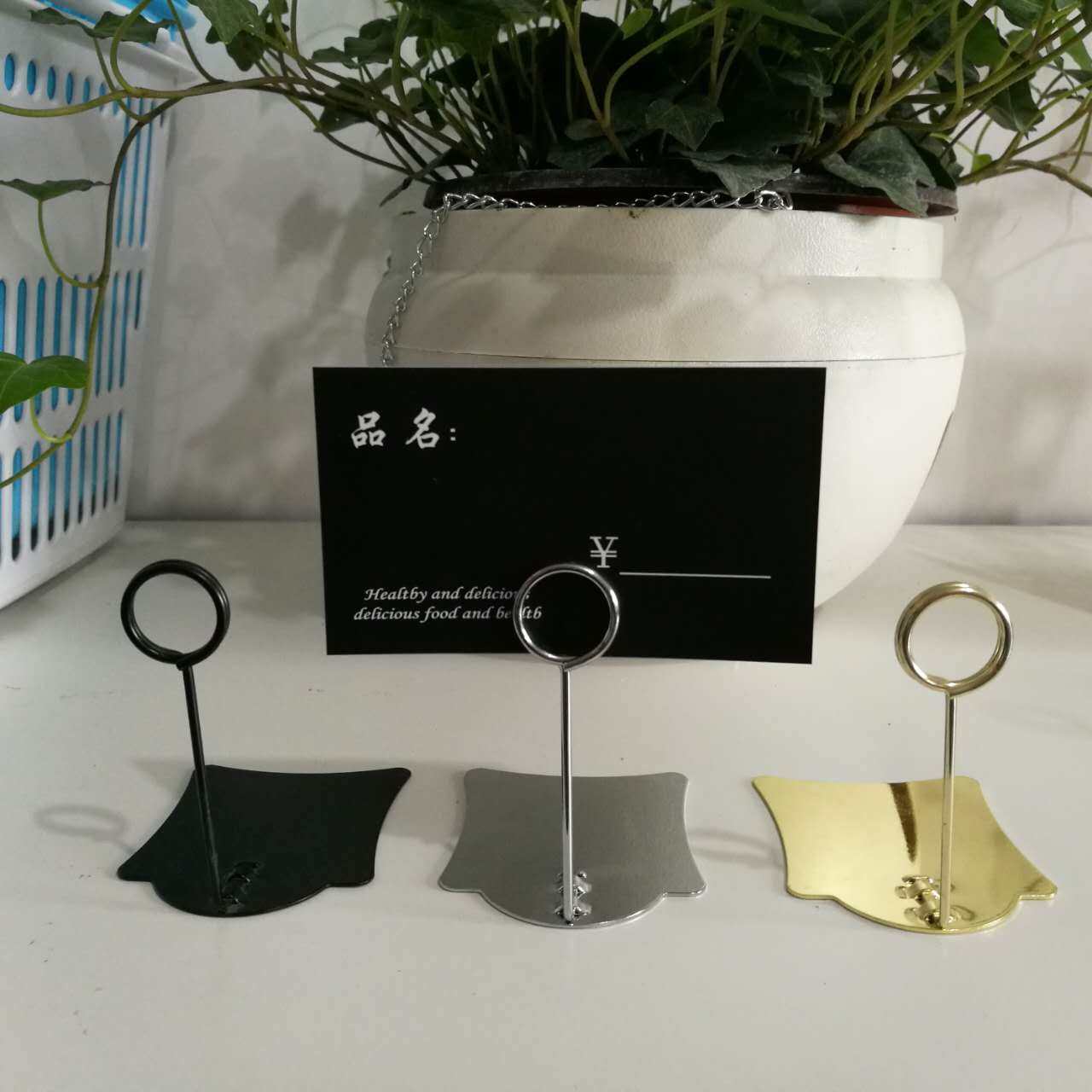 POP metal advertising clip Bread cake bakery Stainless steel price tag Promotional commodity clip price tag