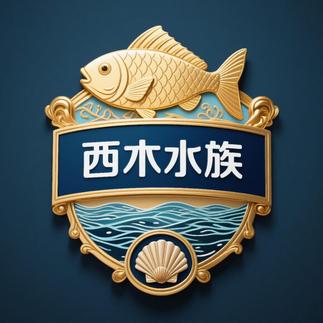 西木水族的LOGO