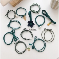 Japan imports gp minimal temperament headline female Xia Zhazan wears leather sleeve hair ring red rubber band hair ring decoration