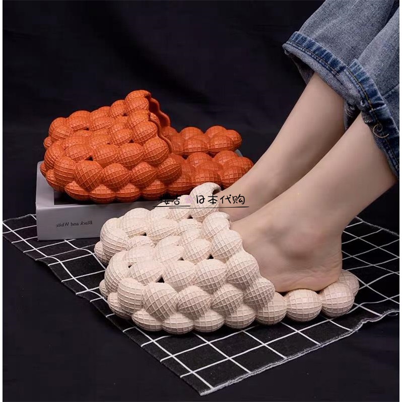 Japan imports gp shit slippers female summer Massage soft sole sandals shoes net red couple bag slippers