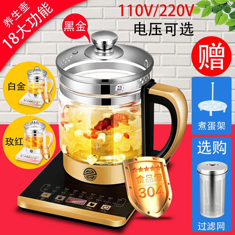 110V Volt Wellness Kettle Outlet for Foreign Specialty Frying Pot Outlet US Canada Taiwan Japan Electric Electric Teapot