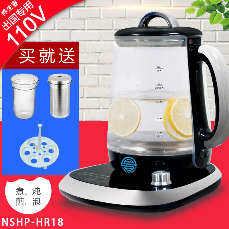 110V health pot to go abroad without supervision decoction pot household bird's nest stew pot United States Japan Canada Taiwan kettle