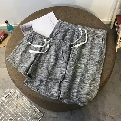 Spring and summer new terry cotton wide-leg high-waist shorts women's five-point pants five-point pants Korean version of sports and leisure beach pants