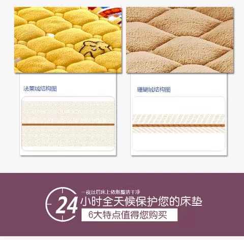 Flannel nệm tatami giường nệm pad phần phụ mỏng 1,2 1,5 1.8m gập trượt rửa - Nệm