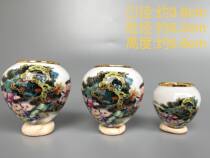 Sichuan cage thrush cage accessories Bird cup Food jar Colorful flower gilt bird cup 