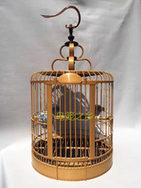 Sichuan Cage Painting Brow Cage Carved ten thousand word gaggi pure handmade bamboo bird cage full set configuration