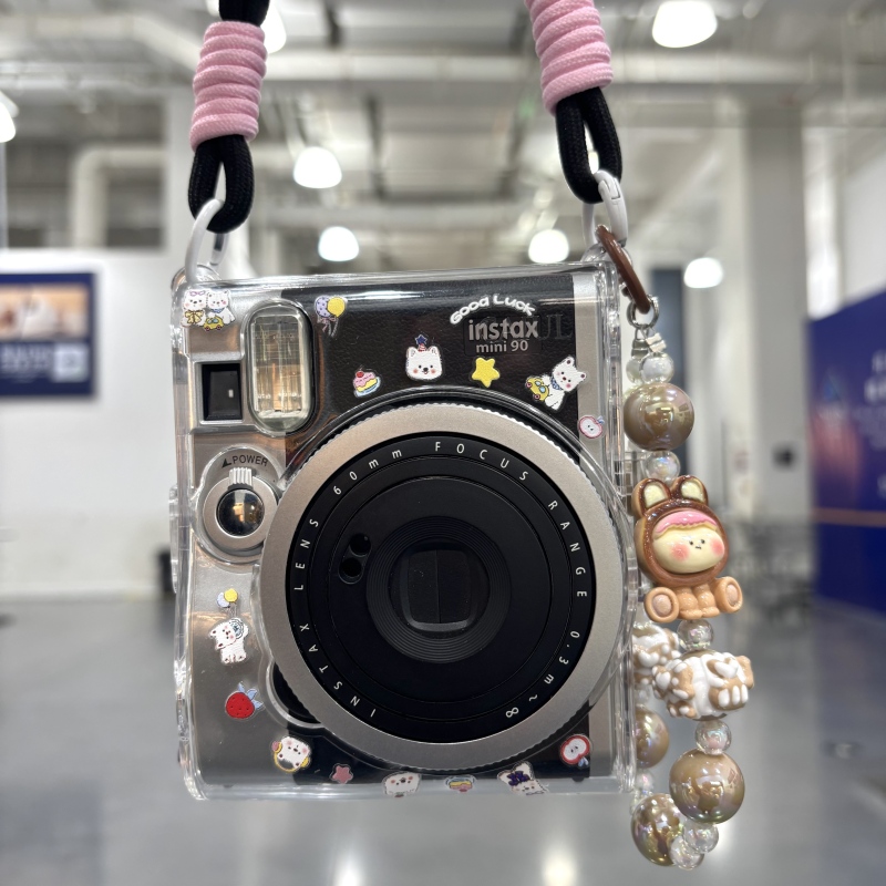 Polaroid Mini90 Protective Case Fuji Mini99 Crystal Case Protective Cover Transparent Lanyard Crossbody Decorative Case Polaroid Mini90 Protective Case Fuji Mini99 Crystal Case Protective Cover Transparent Lanyard Crossbody Decorative Case