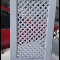Custom Wood Grid Door Order-Free Lacquered Mesh Door Wardrobe Cupboard Door Rhomboid breathable moisture-proof