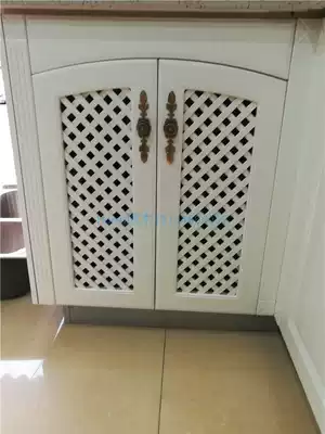 Custom wood grid door custom paint-free grid door wardrobe overall cabinet door diamond grid breathable moisture-proof