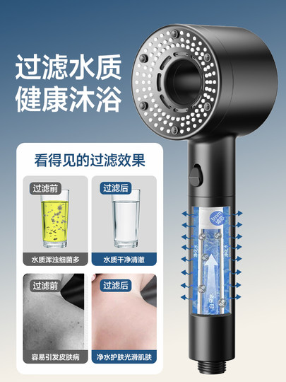 High-Pressure Shower Head Bathroom Super Strong Shower Faucet Home Set Bath Heater Water Heater Showerhead