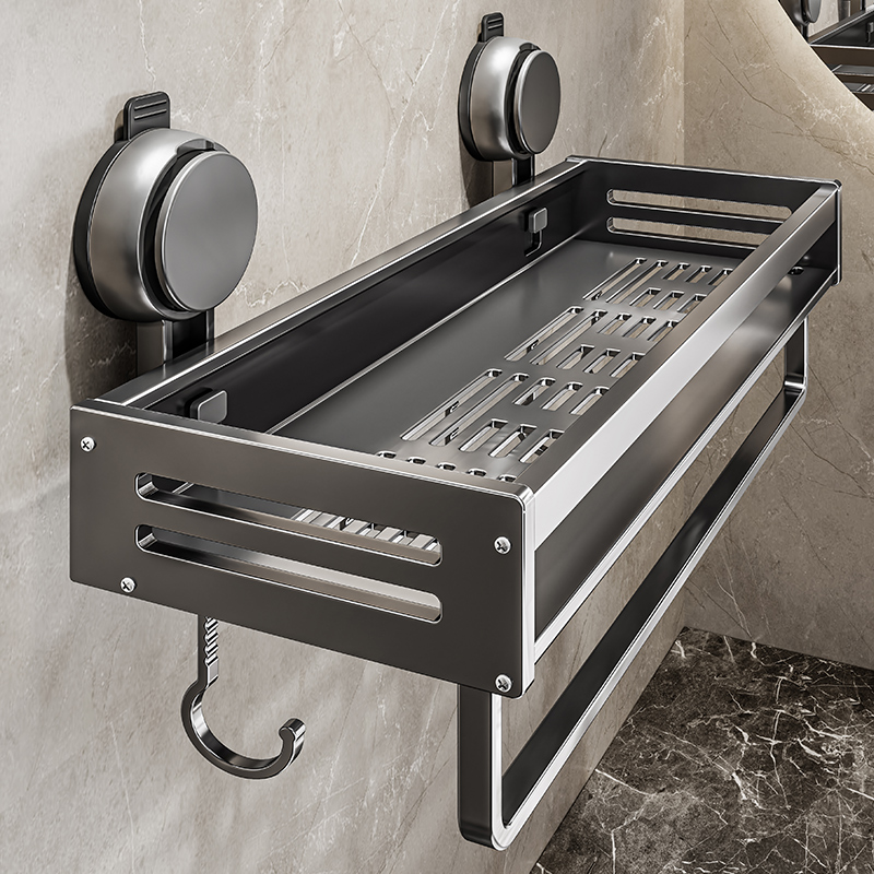 Suction cup storage rack bathroom toilet punch-free washbasin wall-mounted wall-mounted bathroom toilet storage rack