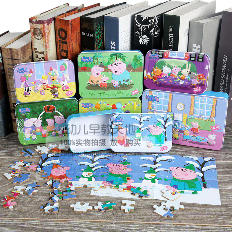 9 16 20 35 60100200 60100200 Piggy Piggy Puzzle Children's Puzzle Genuine toy 3-5-6-8 years old