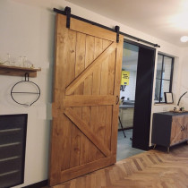 Retro solid wood barn door bathroom door blackboard door hanging rail partition sliding door sliding door custom kitchen interior door