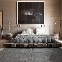 Japanese tatami bed solid wood bed master bed 1 8 meters 1 5 meters 1 2 meters pine bed splicing bed double bed Wood