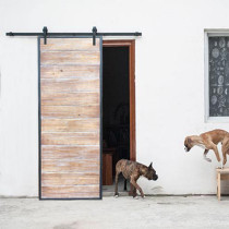 American barn door industrial wind moving door solid wood sliding door moving door kitchen toilet hanging rail door partition door