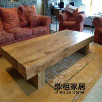 Nordic solid wood coffee table creative log tea table modern new Chinese small apartment living room home simple balcony coffee table