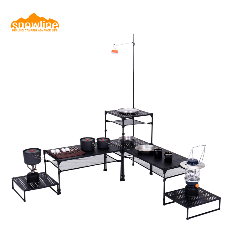 South Korean Snowline Snow Line Magic Cube Dark L5 Carbon Fiber Bracket Lightweight Camping Hiking Fishing Folding Table