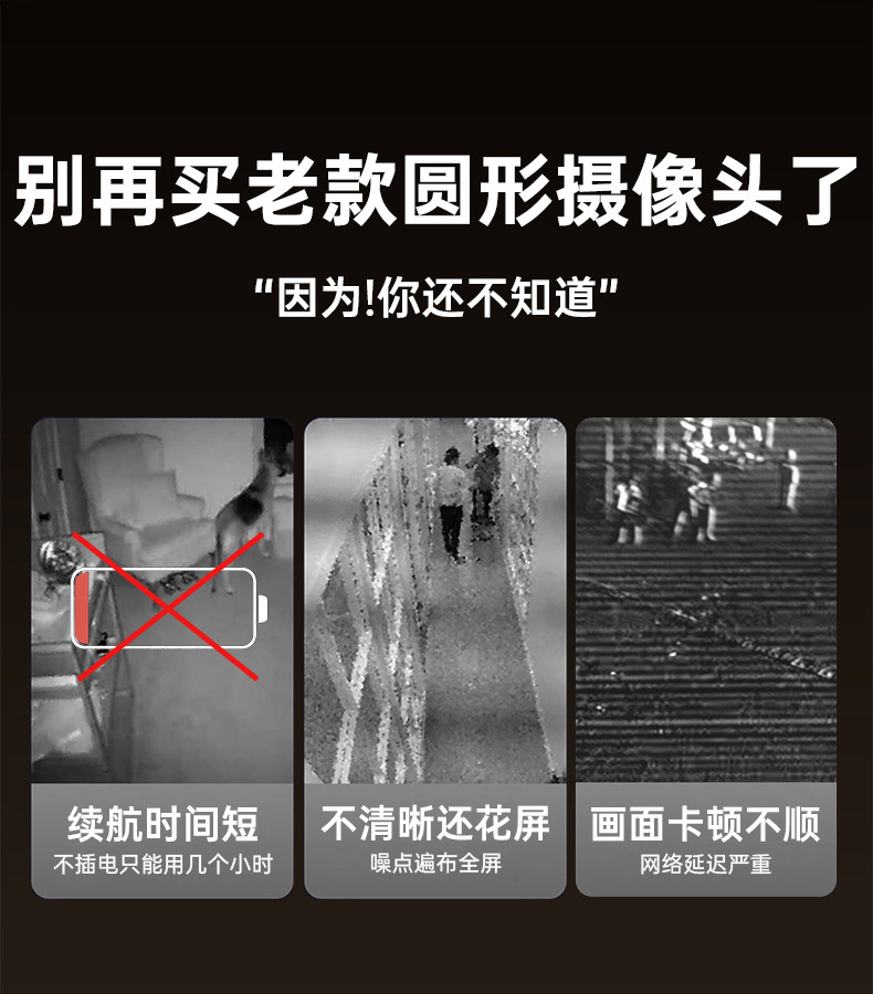 IP-камера 摄像头高清夜视家用连手机远程360度无死角监控器无线wifi免插电 Kompass