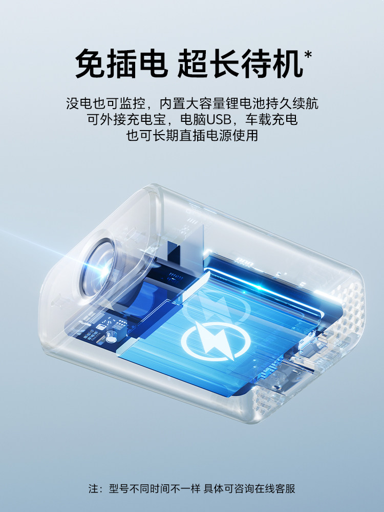 Home Camera with Wireless Wifi Can Be Connected to a Mobile Phone for Remote Monitoring, Indoor, No Need for Power Plug, High-Definition, Suitable for Multiple Scenarios