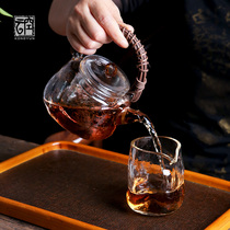  Japanese-style stainless steel glass electric pottery stove cooking teapot small high-end heat-resistant high borosilicate household fruit tea kettle