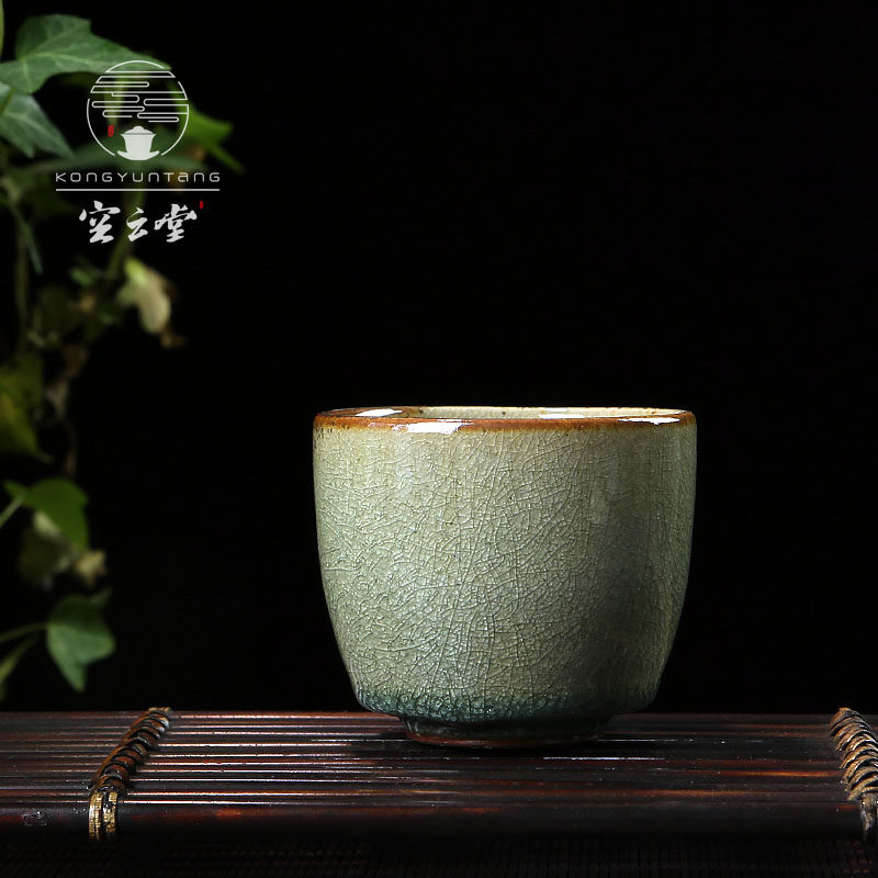 Empty Cloud Hall Sky cyan pure artisanal master's cup Jingdezhen Large number of open sheet Ceramics Single Cup Kongfu Tea With Tea Cup