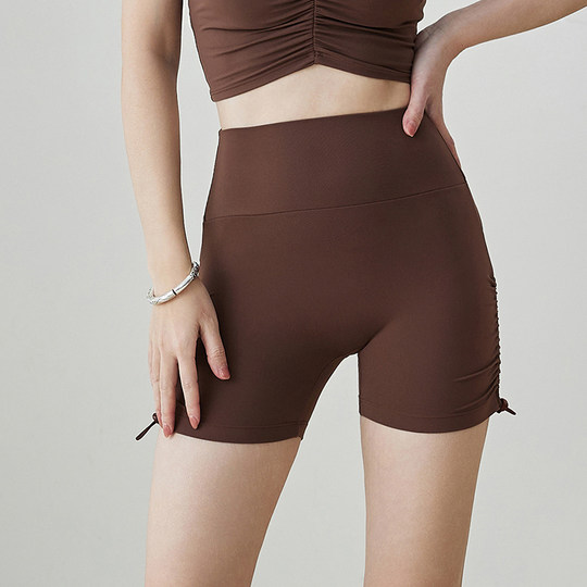 Drawstring Peach Lift Yoga Cycling Sports Shorts Running Training Quick-Drying Women's High-Waisted Tight-Fitting Fitness Shorts