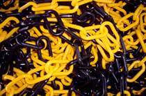 6mm8mm Spec Traffic Plastic Chain Caution Chain Safety Red White Road Cone Isolation Protective Chain Buckle