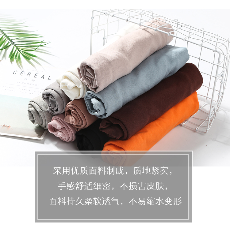 Mùa xuân và mùa thu Thân hình thon gọn Tay áo cổ chữ U màu rắn Áo thun Hàn Quốc mặc áo cotton nữ tròn - Áo phông áo phông kẻ ngang nữ