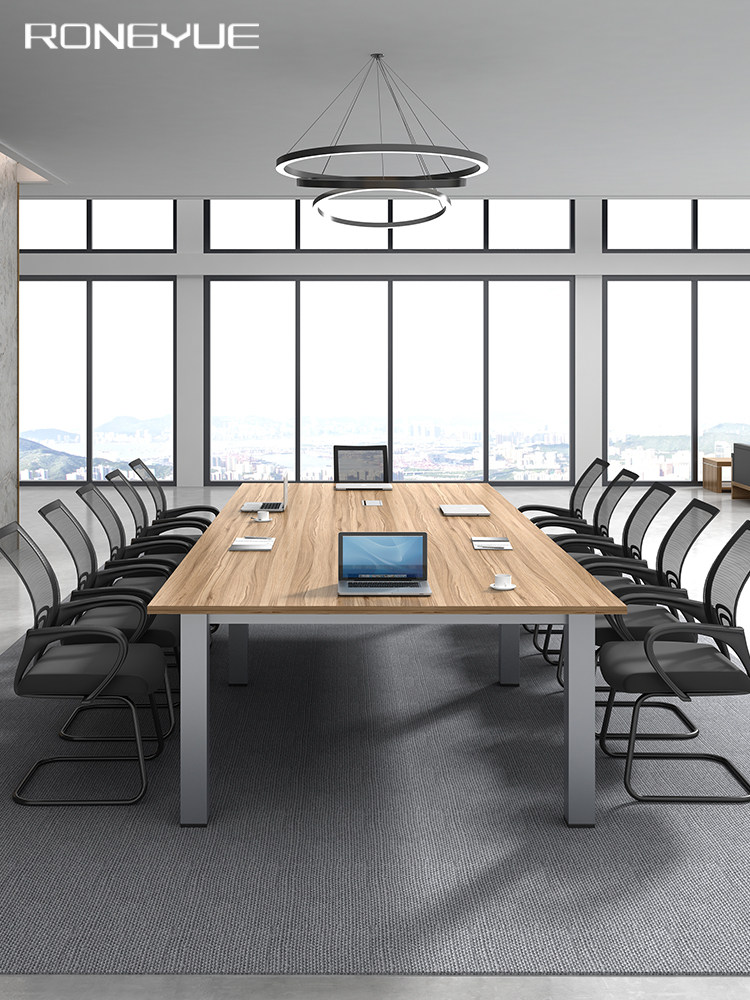 Shanghai office furniture conference table long table simple modern plate bar table training negotiation table and chair combination