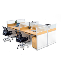 Screen staff station staff office table and chair combination work table office Card Holder 6 4 people simple modern