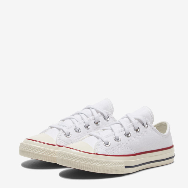 CONVERSE Converse official 1970S classic men's retro low-top canvas shoes ເກີບເດັກນ້ອຍ ສີຂາວ 368988C