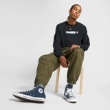 Converse, конверсы, тканевые высокие сапоги подходит для мужчин и женщин для отдыха, военно-морская спортивная обувь