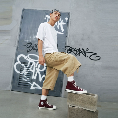 Converse, конверсы, спортивные тканевые бордовые сиреневые туфли подходит для мужчин и женщин