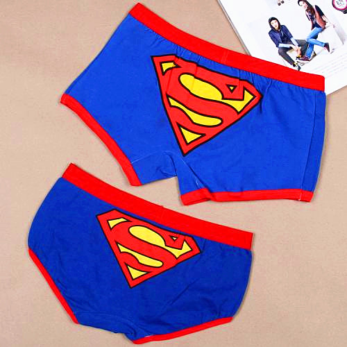 Buy three get one free pure cotton men's flat pants Cute sexy cartoon couple panties suit women's triangle underpants