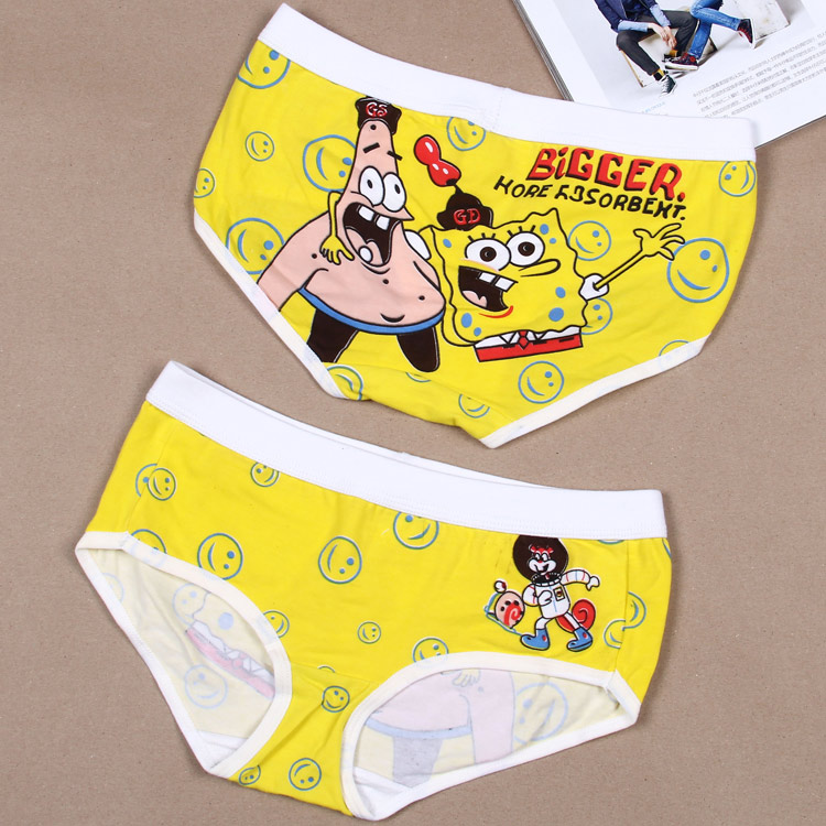 SpongeBob SquarePants Cotton Nam Boxer Quần Dễ Thương Cartoon Cặp Vợ Chồng Quần của Phụ Nữ Quần Tam Giác