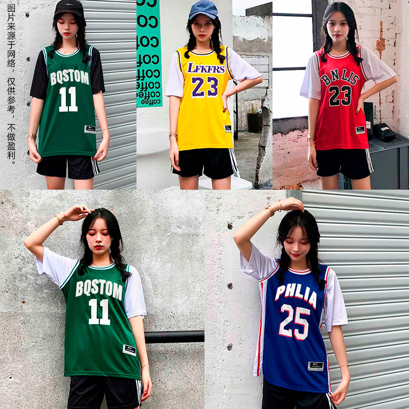 James Jersey Fake Two-Piece Unisex Short-Sleeve No. 23 Lakers Curry Kobe T-Shirt Irving No. 11 Tank Top Basketball Uniform