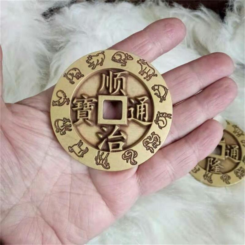 The large-scale Xiu Zhongxiu Figure Cash for copper solid town household to recruit the solid wall knife gap angle of the door