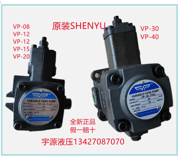 bơm dầu thủy lực bằng tay VP-20F/A3 Bơm dầu thủy lực chính hãng SHENYU VP1-20-70 Bơm cánh gạt biến thiên VP-12/15/30/40 bom thuy luc mini bơm piston tác dụng kép