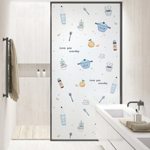 Window glass sticker transparent opaque bathroom anti-light frosted cellophane toilet blackout anti-peep film