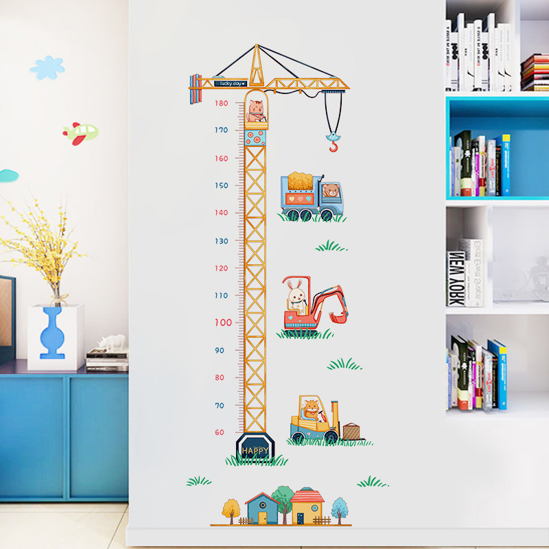 Removable wall sticker Children's room Living room Cartoon Baby Mass Height Wall Creative Decoration Sticker Height Ruler Sticker