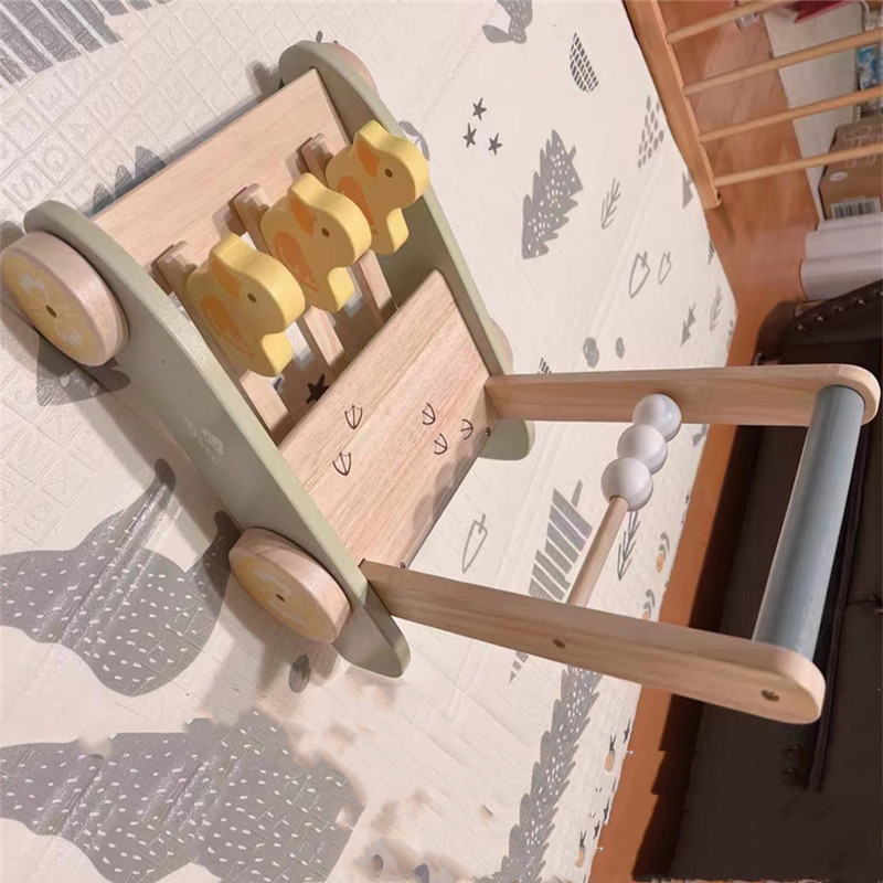 ToyWoo children's toy wooden toddler girl grow up gift baby trolley child play house wine boy