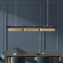 Modern full copper long dining chandelier Nordic minimalist-like board room Bench Bedroom Triple Head Restaurant Light Lavish Hollowed-out Chandelier