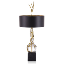 American minimalist pure copper crystal marble twigs creative table lamp Living room Bedroom Hotel Decent Board Room Extravagant table lamp