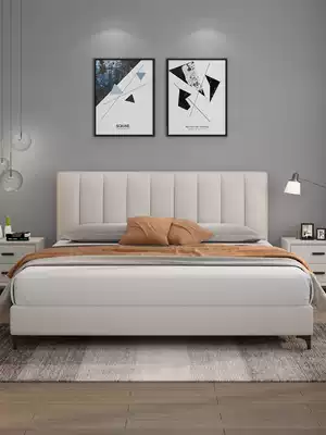 The Nordic technology bu chuang simple modern light luxury upholstered bed 1 8 meters master nuptial bed washable small apartment