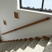 European-style stair handrail solid wood Villa loft indoor elderly non-slip wooden handle kindergarten railing guardrail