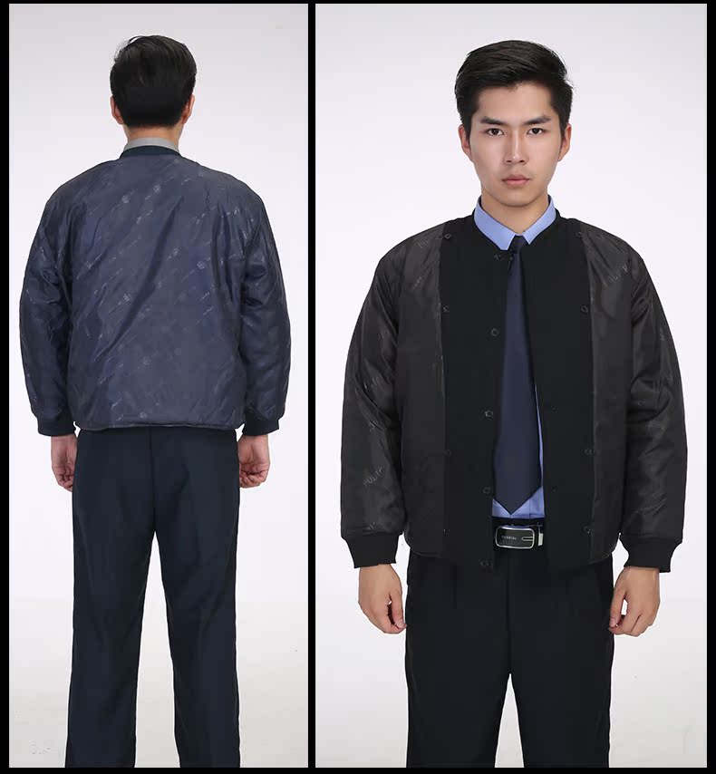 Dịch vụ bảo vệ áo khoác mùa đông cotton an ninh bông đệm yếm phù hợp với nam giới mùa đông áo khoác lông áo khoác bông đồ bảo hộ y tế