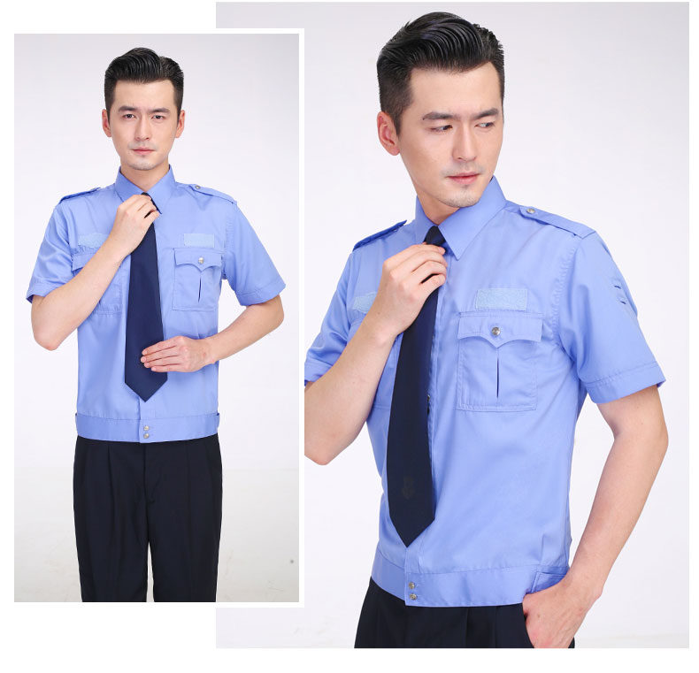Chất lượng cao cotton an ninh quần áo ngắn tay mùa hè trang phục an ninh đồng phục áo sơ mi công sở quần áo phù hợp với áo mùa hè bộ thể thao nam đẹp