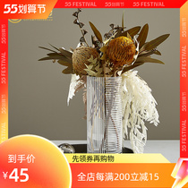 Glass vase light extravaganza Flower Art Modern Floral dry Flower Living room upscale Nordic Jane about the Star Water Bacon